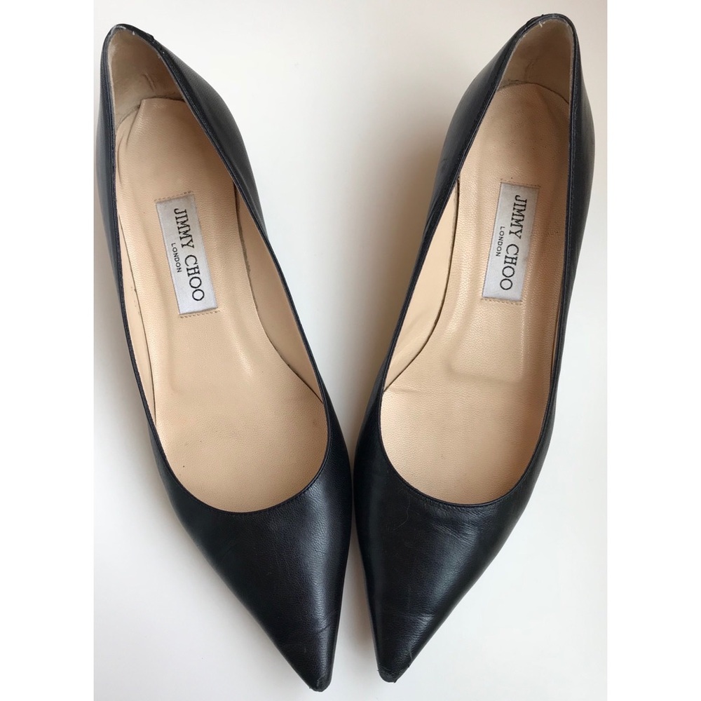 Jimmy Choo Black Kitten Pump Heels Size 40/US 10